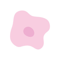 Simple Abstract hand drawn Flower shape and Doodle Botanical Nature Blooming Plant, Contemporary Object, Modern trendy Vector Element illustration. Hand drawn Graphic Art for Spring Design.