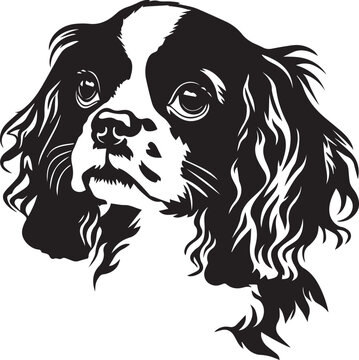 recommend clip art: cavalier king charles spaniel portrait