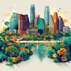 Illustration of Austin, Texas

