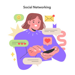 Social Networking concept. Vector illustration.