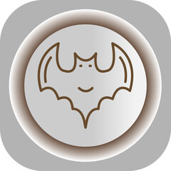 Bat Sign  Gradient Background Icon