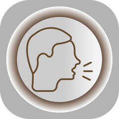 Cough  Gradient Background Icon