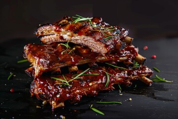 image of beef ribs barbeque food