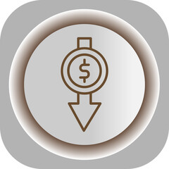 Decline  Gradient Background Icon