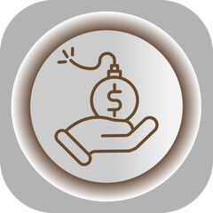 Debt  Gradient Background Icon