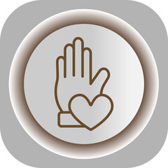 Obraz premium Helping Hand Gradient Background Icon