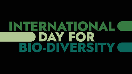 International Day For Biological Diversity colorful text typography on a white or black background great for wishing and celebrating international day for bio diversity in may