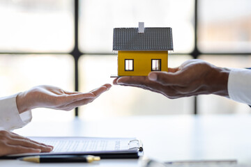 Real estate inheritance concept and contract agreement.