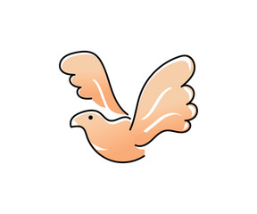 Bird cartoon logo icon vector illustration