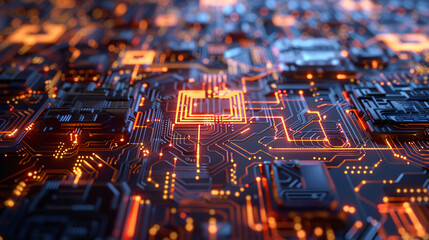 futuristic circuit board glowing technological abstract background graphic resource.
