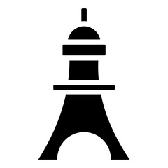 Eiffel Vector Line Icon Design