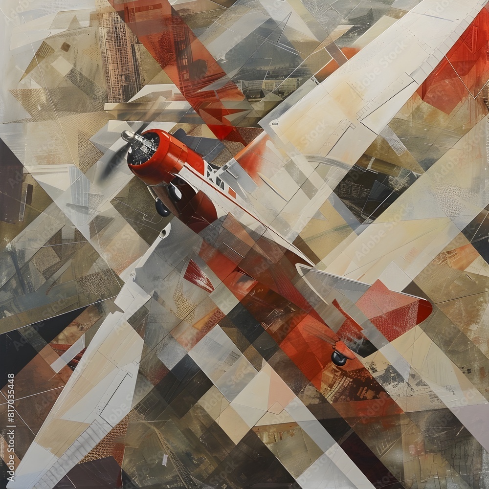 Poster aerial abstraction a dynamic of modern art s geometric compositions