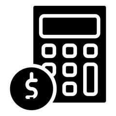 Calculator Vector Line Icon Design