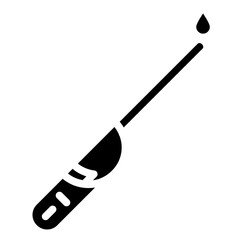 Stove Lighter Glyph Icon Design