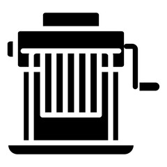 Pasta Machine Glyph Icon Design