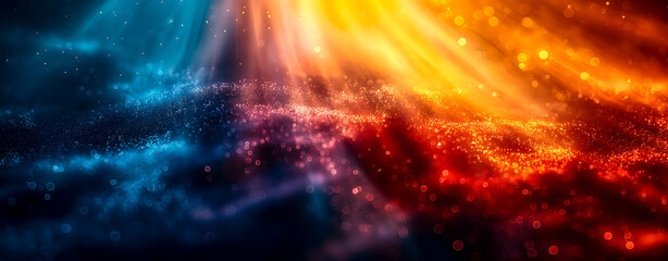 Naklejka premium Abstract background with light pastel color rays overlay, black background