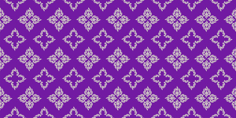 Oriental classic pattern. Seamless abstract purple and golden background