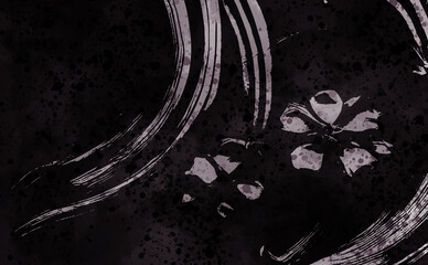 抽象的　水墨画　背景　素材