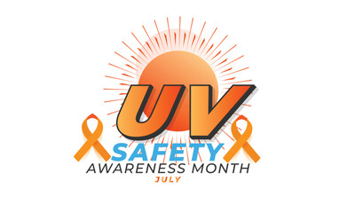 UV awareness month. background, banner, card, poster, template. Vector illustration.