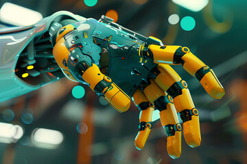 hand robot, ai generate art, mid jouney concept
