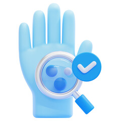 PNG 3D Checking Skin icon isolated on a white background