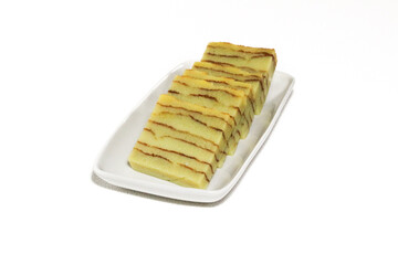 Maksuba layer cake. A typical layer cake of Palembang, South Sumatra, made from lots of eggs, sugar and milk, the texture is soft and sweet.