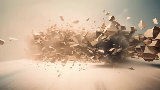 rock implosion colorful timelapse explosion abstract  vibrant hues 
