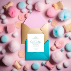 pink and blue candy background