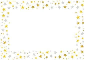 星　フレーム　金銀　キラキラ