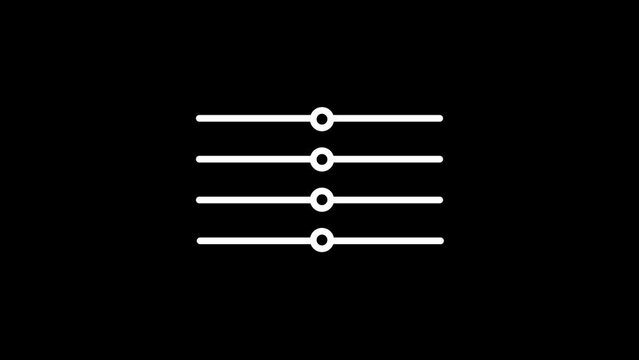  Abstract Slider bars icon animation . Equalizer icon concept