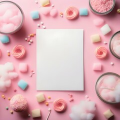 pink and white candy background