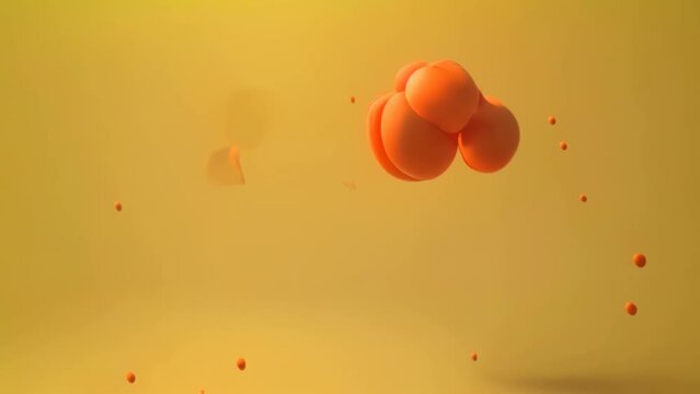 organic orange balls yellow colorful timelapse explosion abstract  vibrant hues 