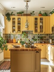 Sunny Yellow D of a Cozy Kitchen with Personal Touches