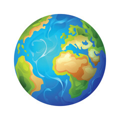 Earth planet. Vector illustration isolated on white background