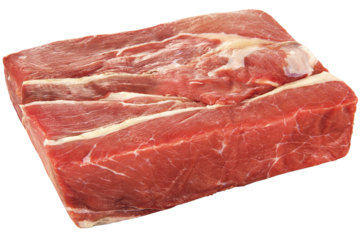 pedaço de carne seca isolado em fundo transparente - carne de sol recortado - charque de vaca