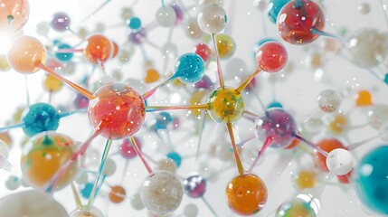 Highly Detailed Close-Up of Molecular Structure