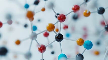 Obraz premium Close-Up of Chemical Structure Diagram