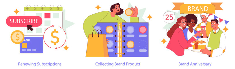 Brand Ritual. Flat Vector Illustration