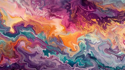 Whimsical sunset colors over desert evoking twilight tranquility background