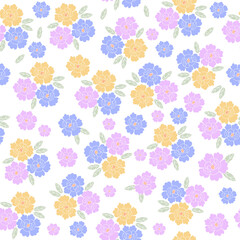 coquette seamless flowers pattern