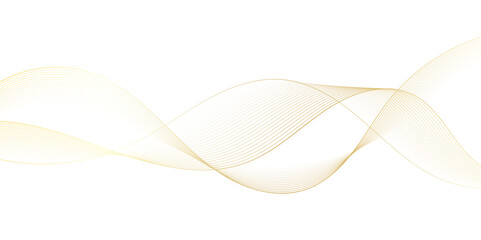 Technology abstract wave lines on white background Vector wavy lines pattern smooth curve flowing dynamic golden luxury gradient background. futuristic graphic energy sound waves technology concept.