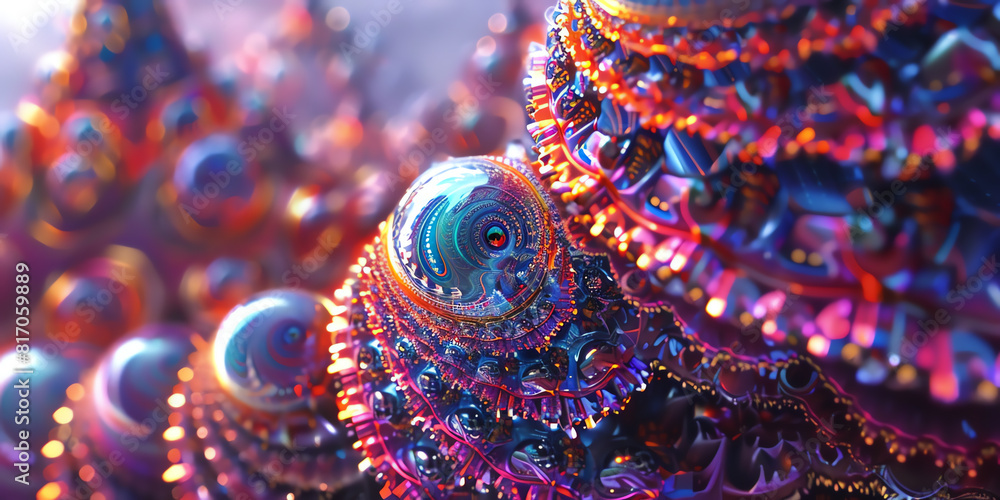 Poster capture a mesmerizing low-angle view of a futuristic fusion where nanotechnology intricately weaves 