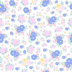 coquette seamless flowers pattern