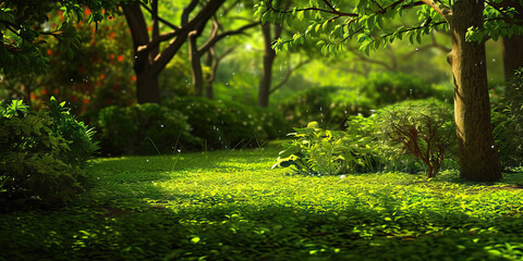 Forest Green: A green thumb nurtures a garden, its colors and fragrances a testament to the power of perseverance. 