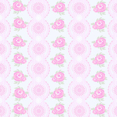 coquette seamless flowers pattern.