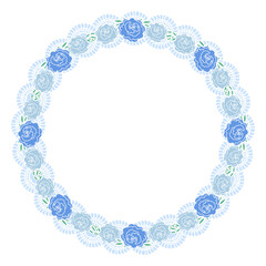 coquette blue Flower Frame