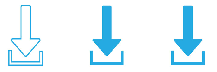 Download icon set. Download vector icon