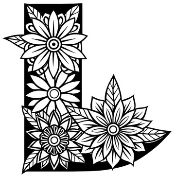 recommend clip art: colorful with letter L and flowers