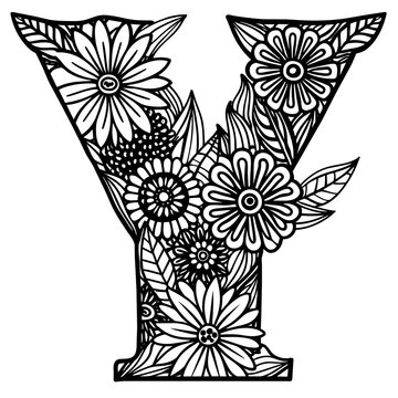 recommend clip art: colorful with letter Y and flowers