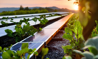 a solar panel powered garden